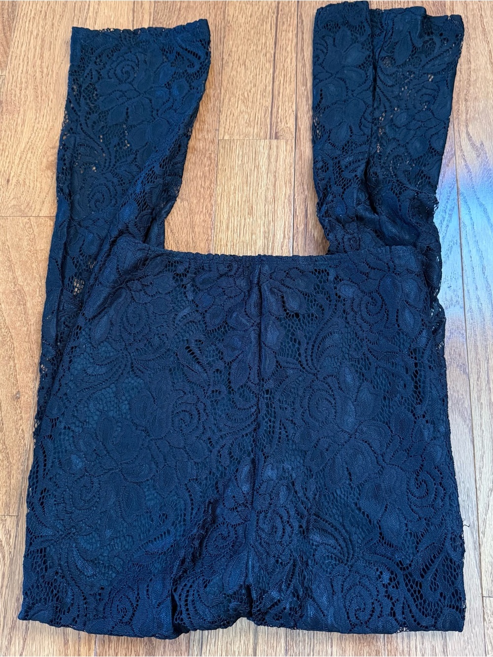 Whimsigoth Black Lace Pants with Built in Shorts - Picture 3 of 8